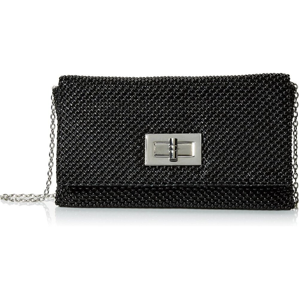 🆕Trina Mesh Evening Black Clutch for Women Shoulder Bag
